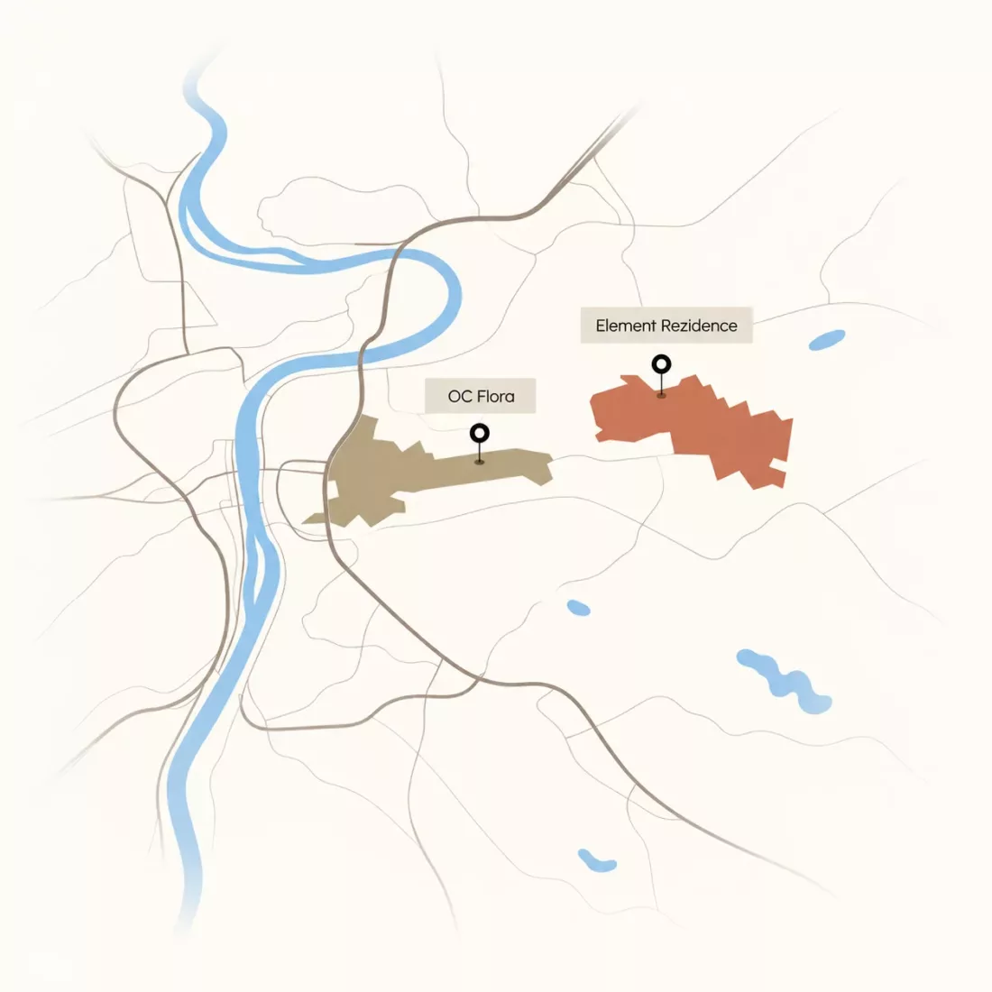 Mapa – Element Malešice